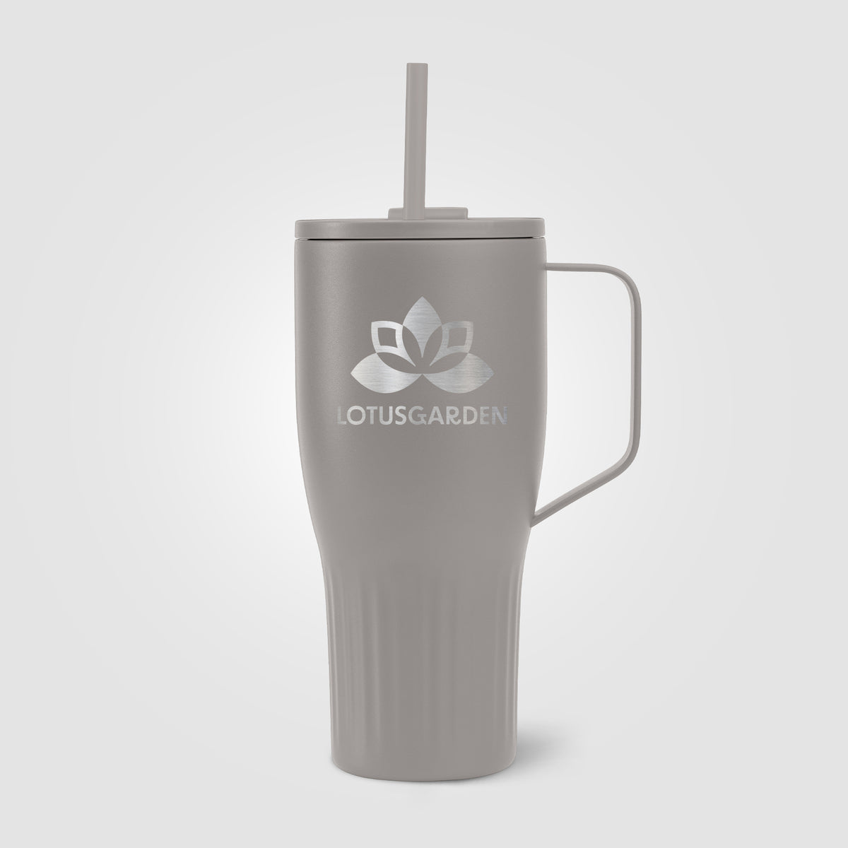 Gobelet Majesty en acier inoxydable recyclé avec paille - 890 ml