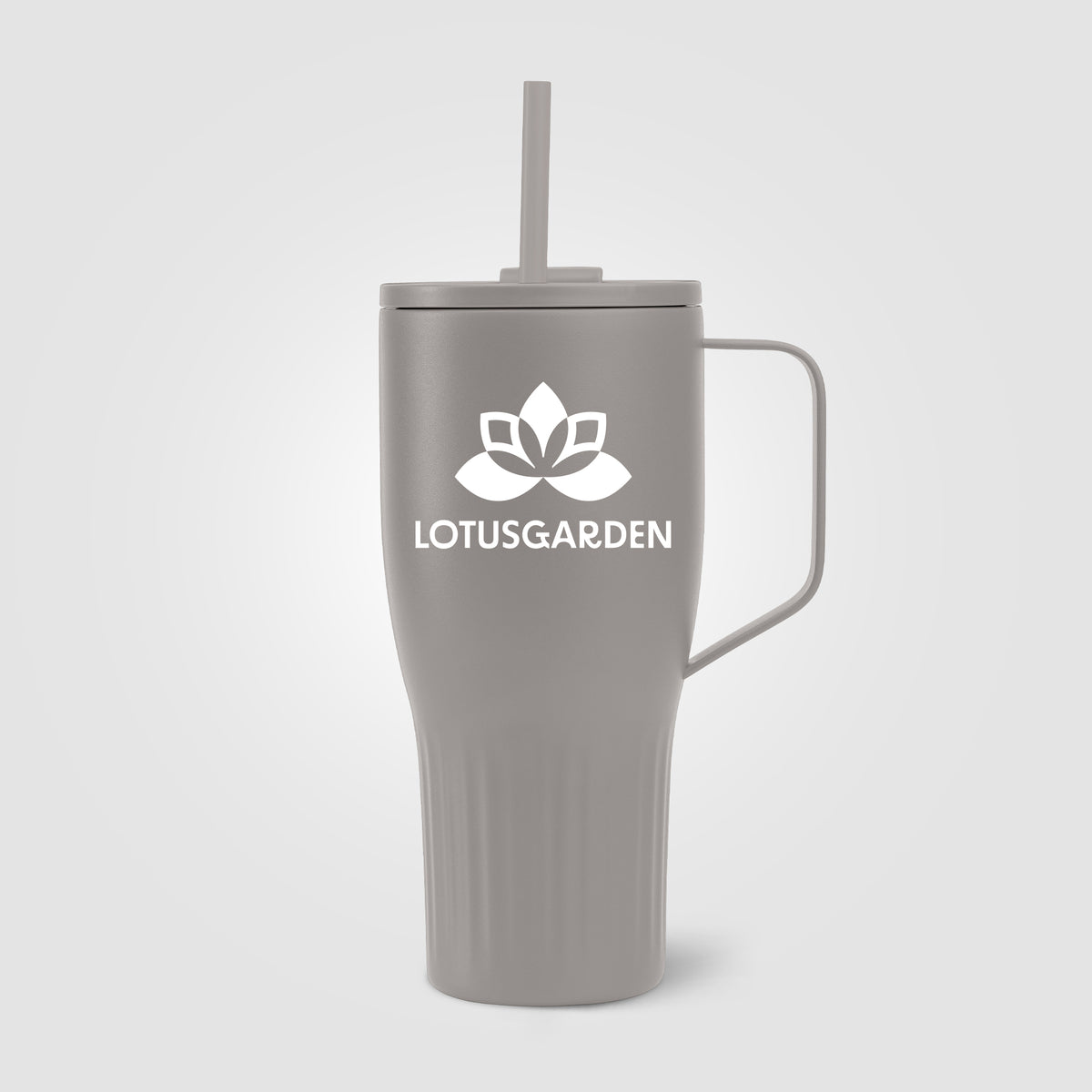 Gobelet Majesty en acier inoxydable recyclé avec paille - 890 ml