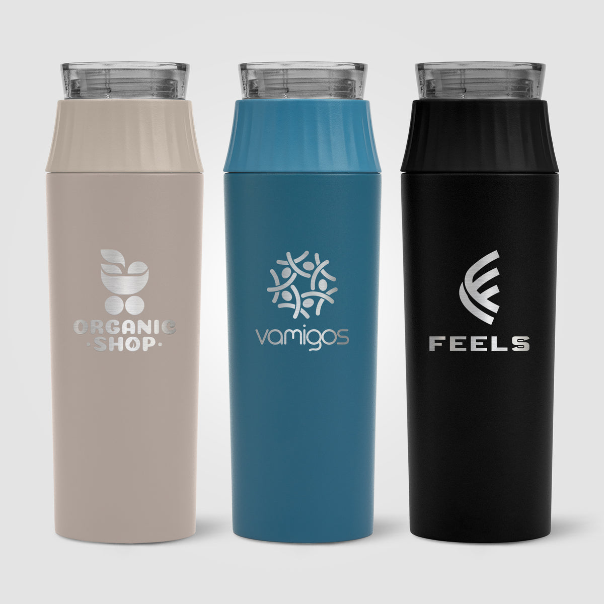 Gourde Majesty à couvercle étanche en acier inoxydable recyclé - 590 ml