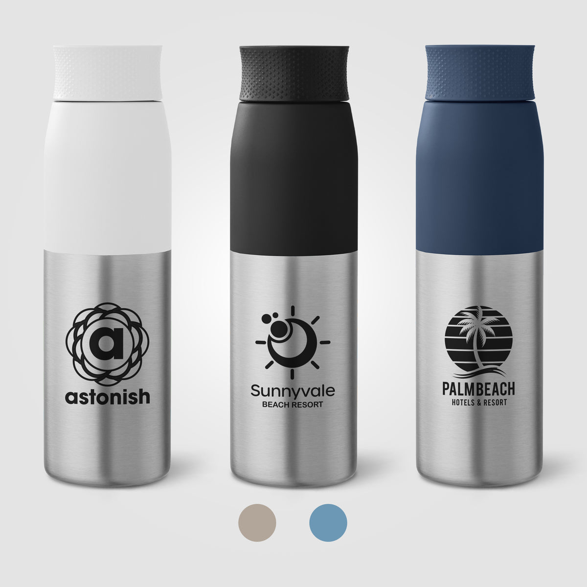 Bouteille Borealis à couvercle à torsion en acier inoxydable recyclé - 650 ml