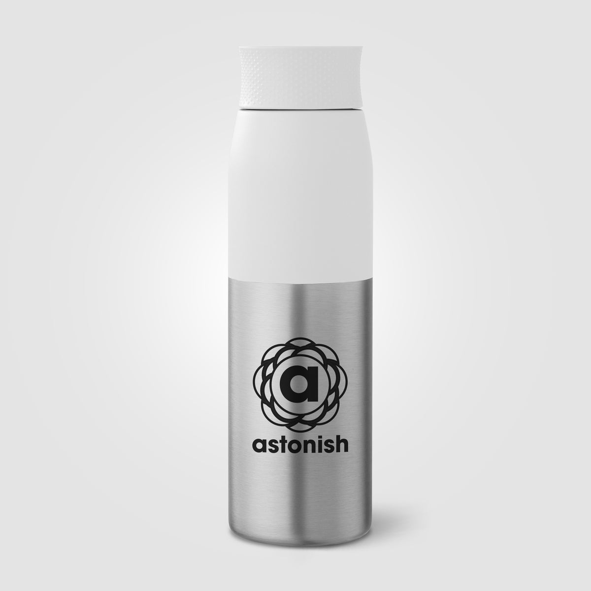 Bouteille Borealis à couvercle à torsion en acier inoxydable recyclé - 650 ml