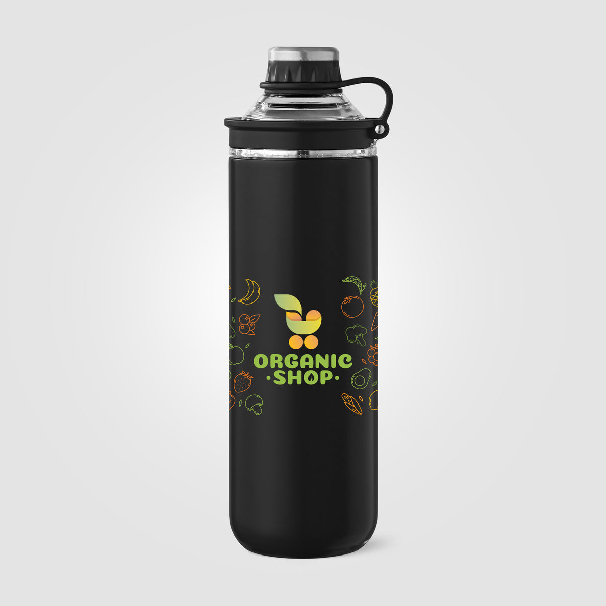 Bouteille Oasis avec couvercle et poignée en acier inoxydable recyclé - 680 ml