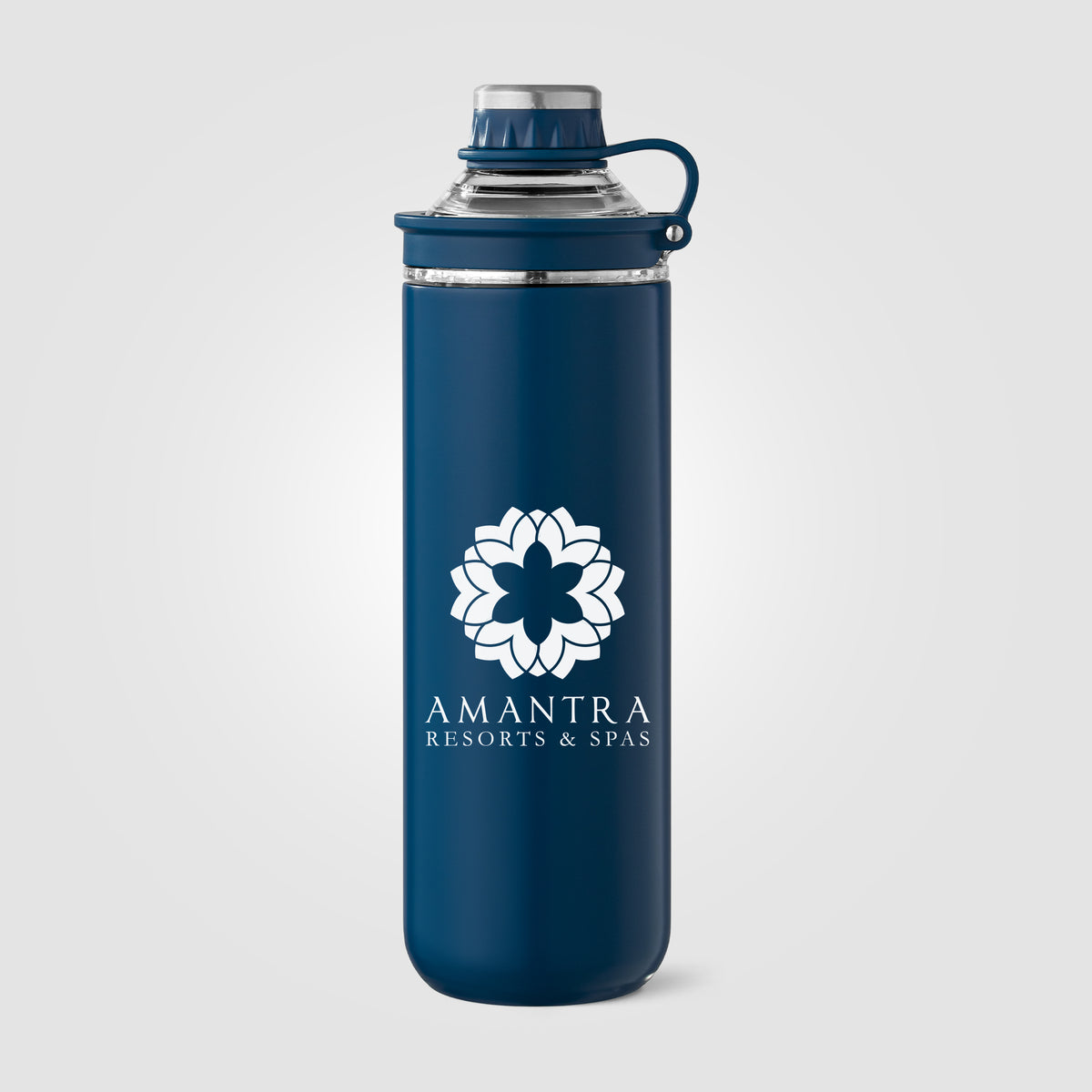 Bouteille Oasis avec couvercle et poignée en acier inoxydable recyclé - 680 ml