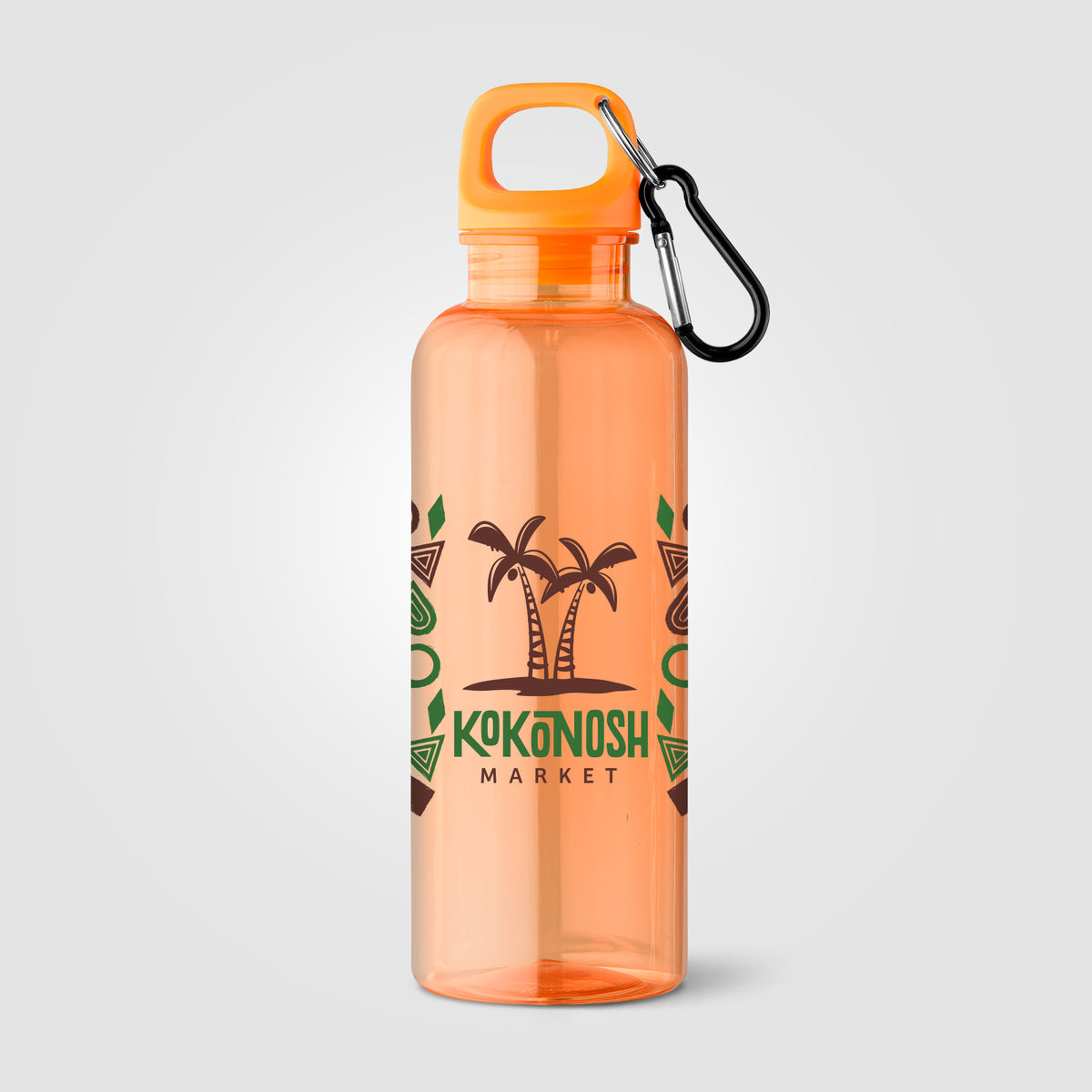 Gourde de vélo Doli, bouchon à vis avec mousqueton, rPET - 500 ml