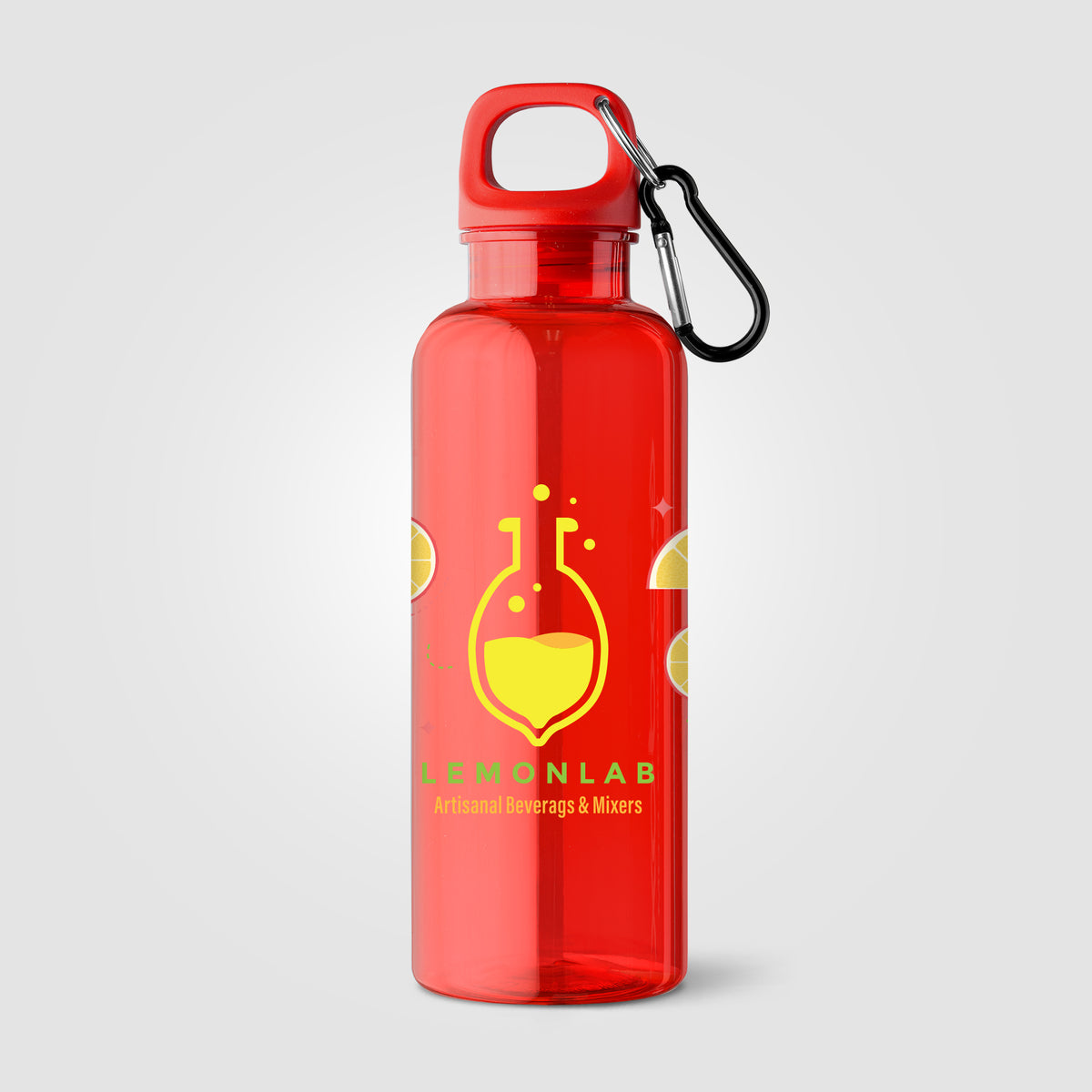 Gourde de vélo Doli, bouchon à vis avec mousqueton, rPET - 500 ml