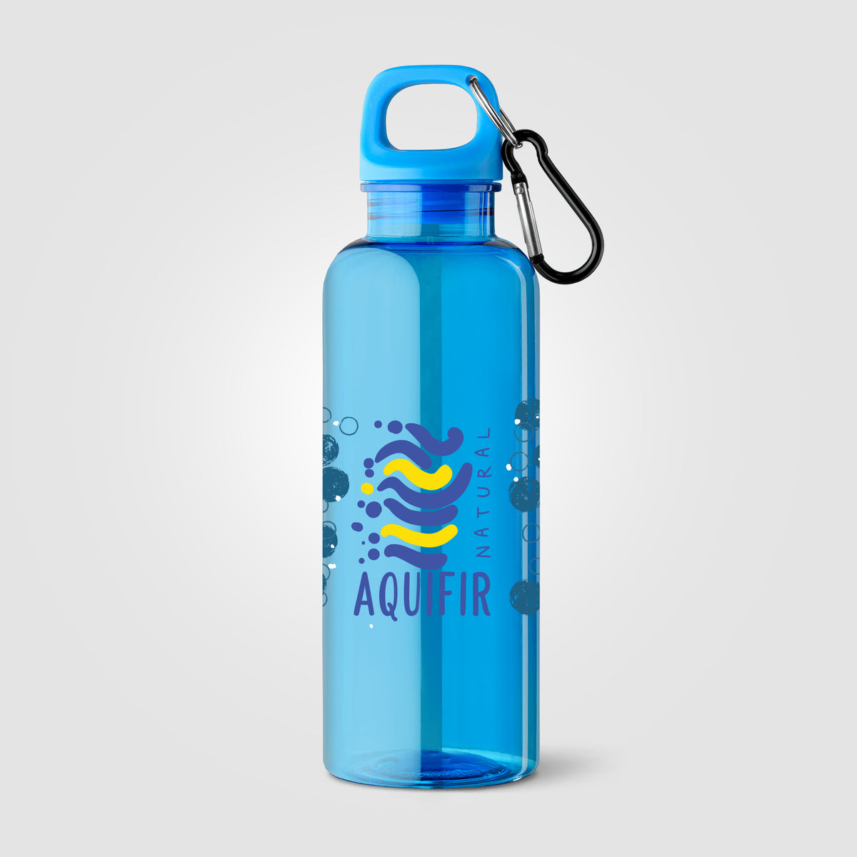 Gourde de vélo Doli, bouchon à vis avec mousqueton, rPET - 500 ml