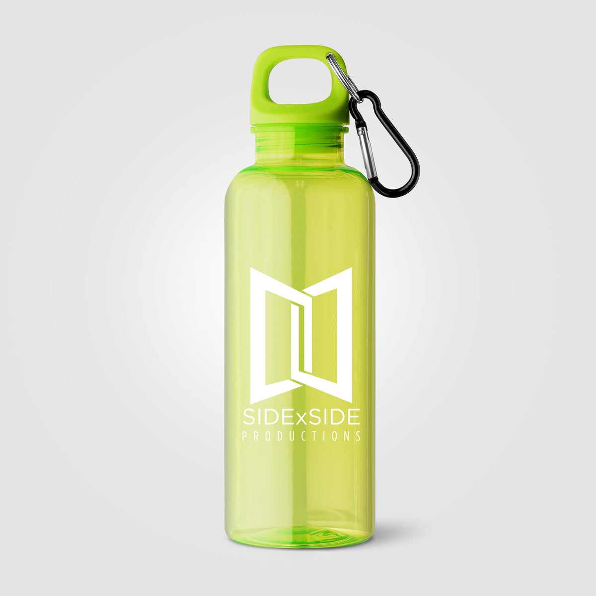 Gourde de vélo Doli, bouchon à vis avec mousqueton, rPET - 500 ml