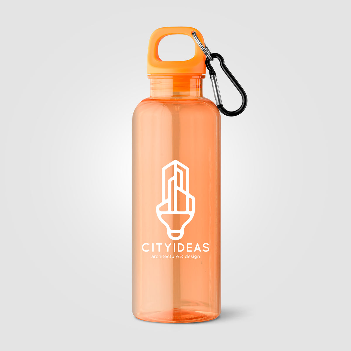 Gourde de vélo Doli, bouchon à vis avec mousqueton, rPET - 500 ml
