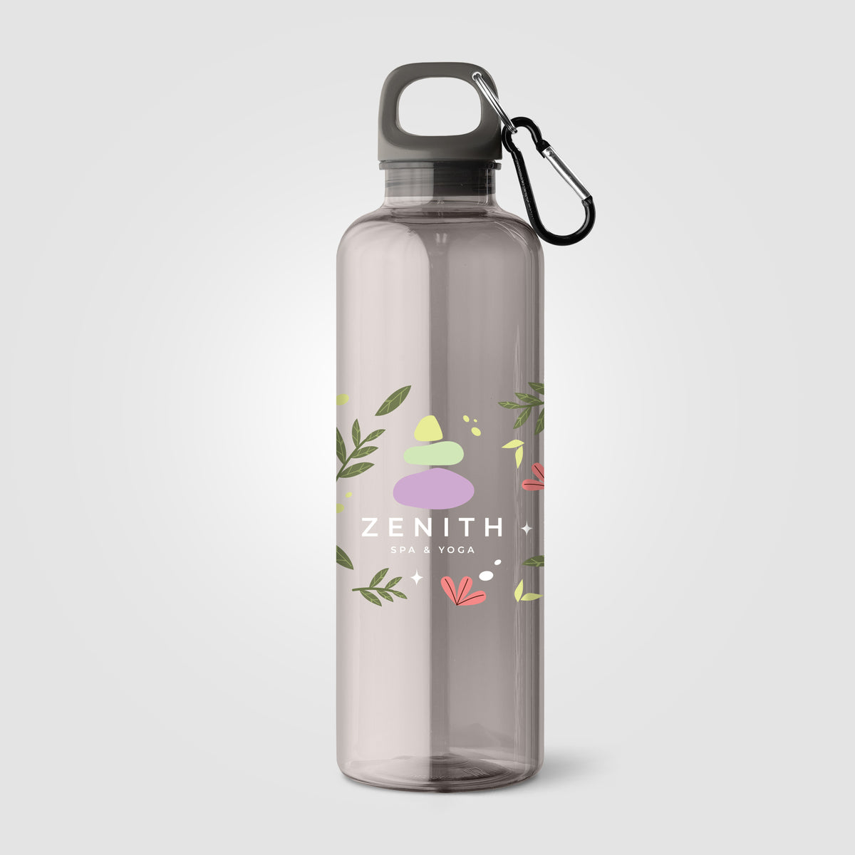 Gourde de vélo Doli, bouchon à vis avec mousqueton, rPET, 740 ml