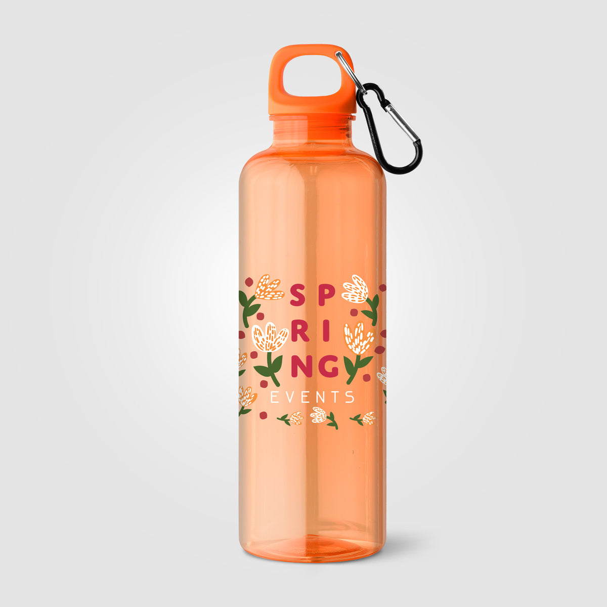 Gourde de vélo Doli, bouchon à vis avec mousqueton, rPET, 740 ml