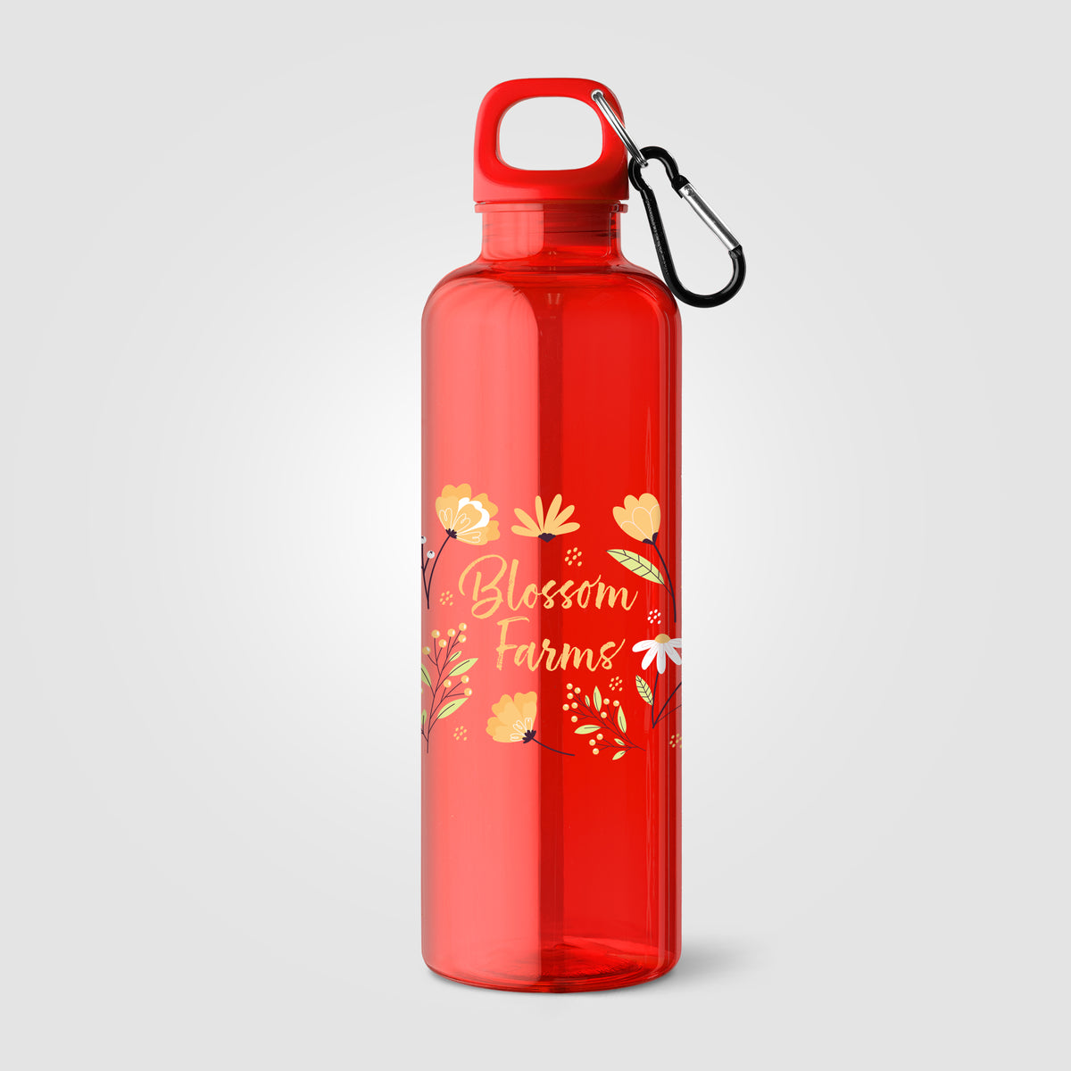 Gourde de vélo Doli, bouchon à vis avec mousqueton, rPET, 740 ml