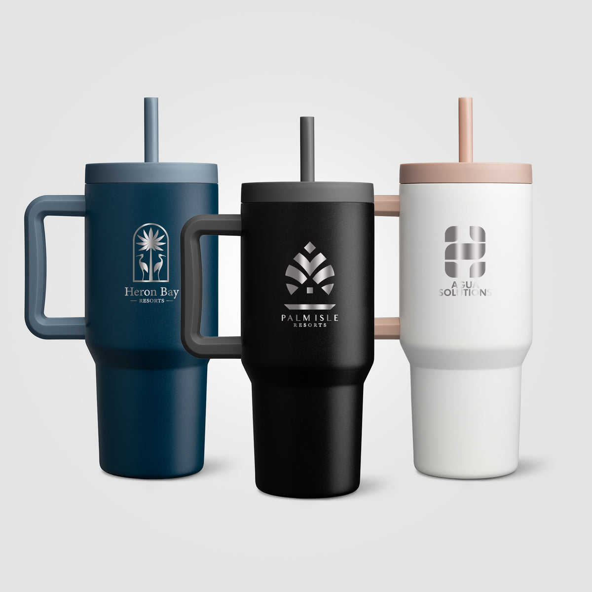 Mug et gobelet GROSCHE Aspen isotherme 2-en-1 en acier inoxydable avec paille – 945 ml
