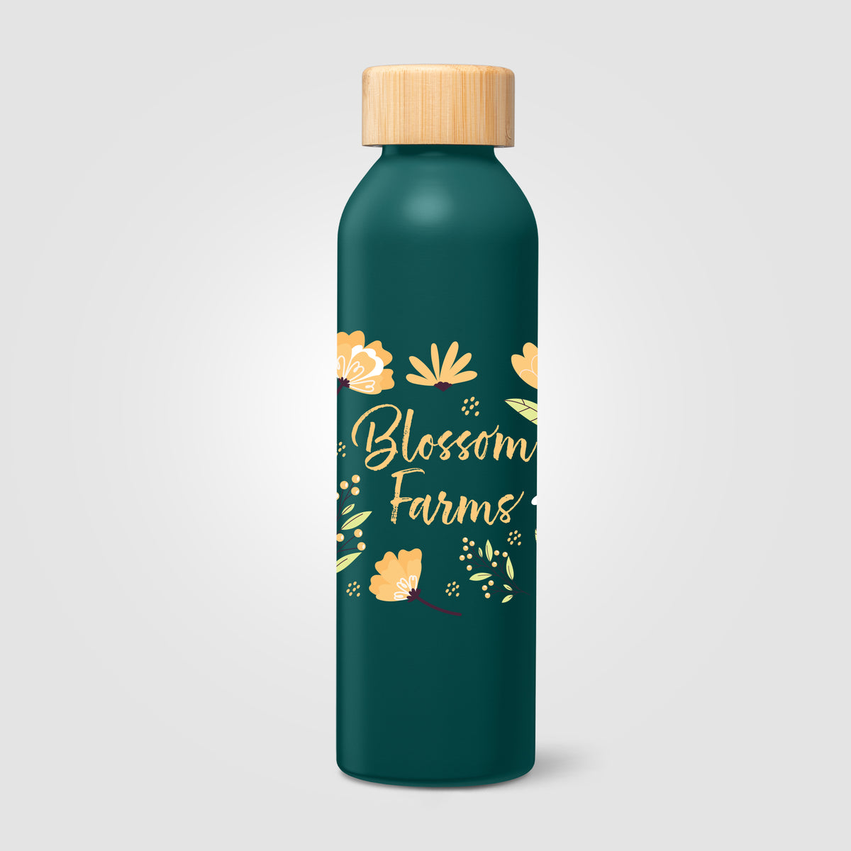 Gourde Eden en acier inoxydable recyclé avec couvercle en bambou – 590 ml