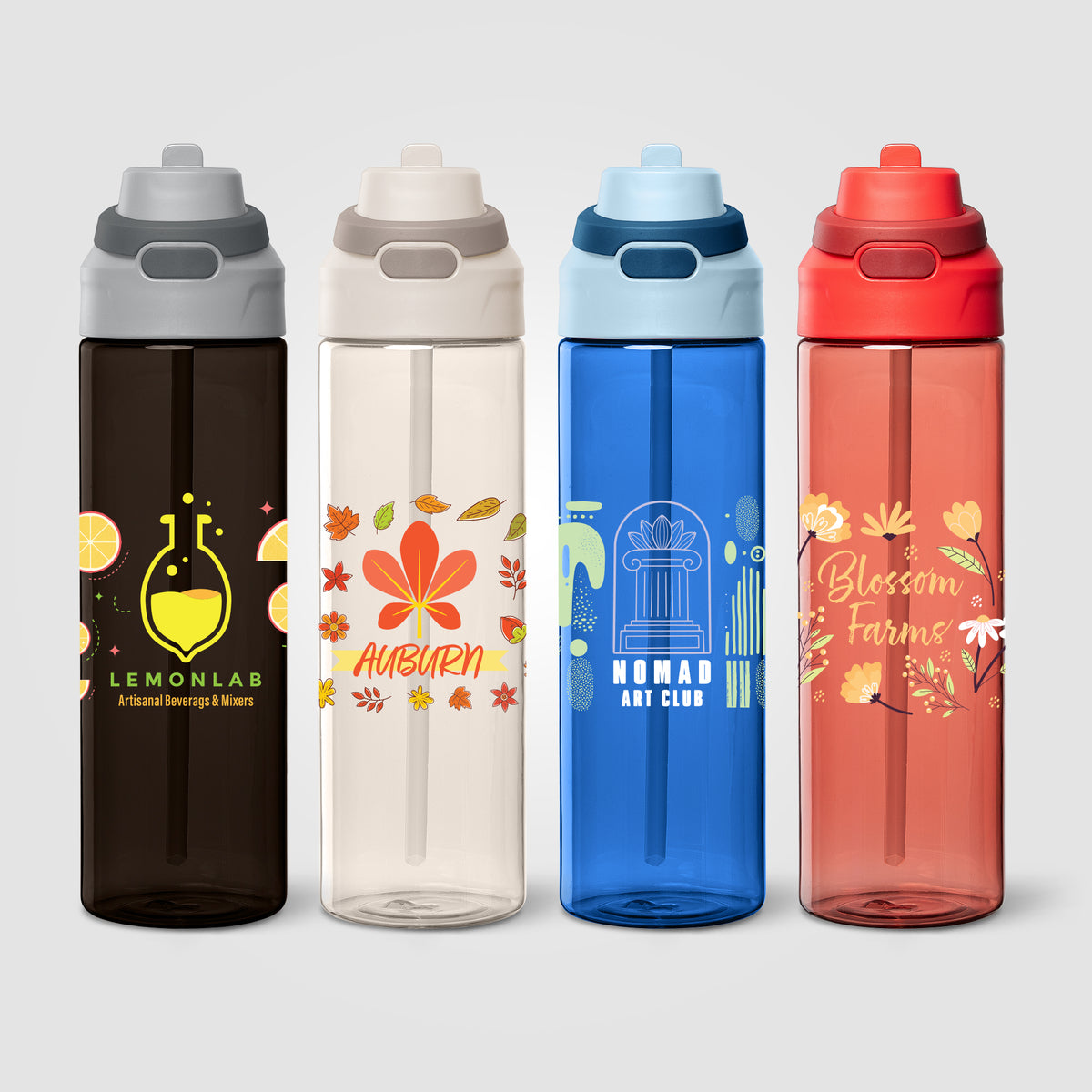 Gourde Lynk en rPET à paille rabattable – 830 ml