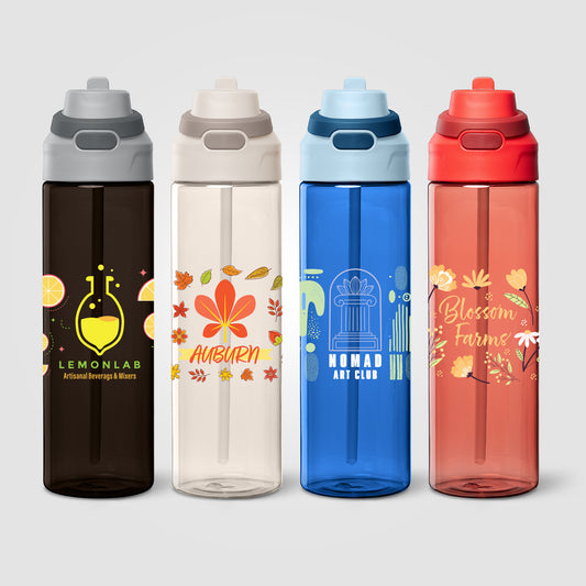 Gourde Lynk en rPET à paille rabattable – 830 ml