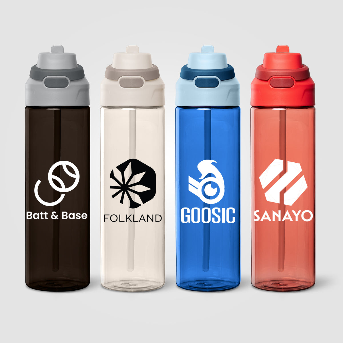 Gourde Lynk en rPET à paille rabattable – 830 ml