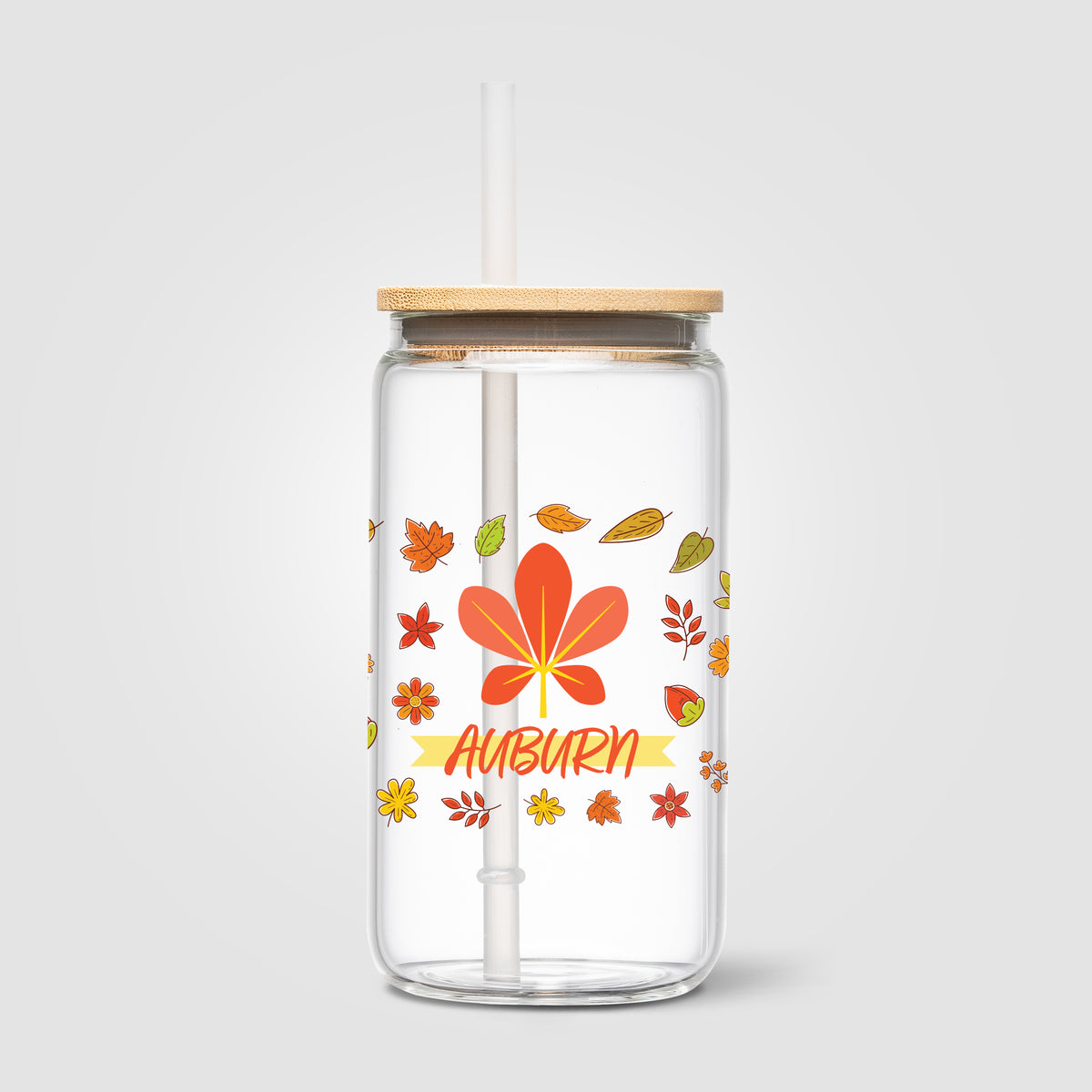 Gobelet Cádiz en verre avec couvercle en bambou - 500 ml