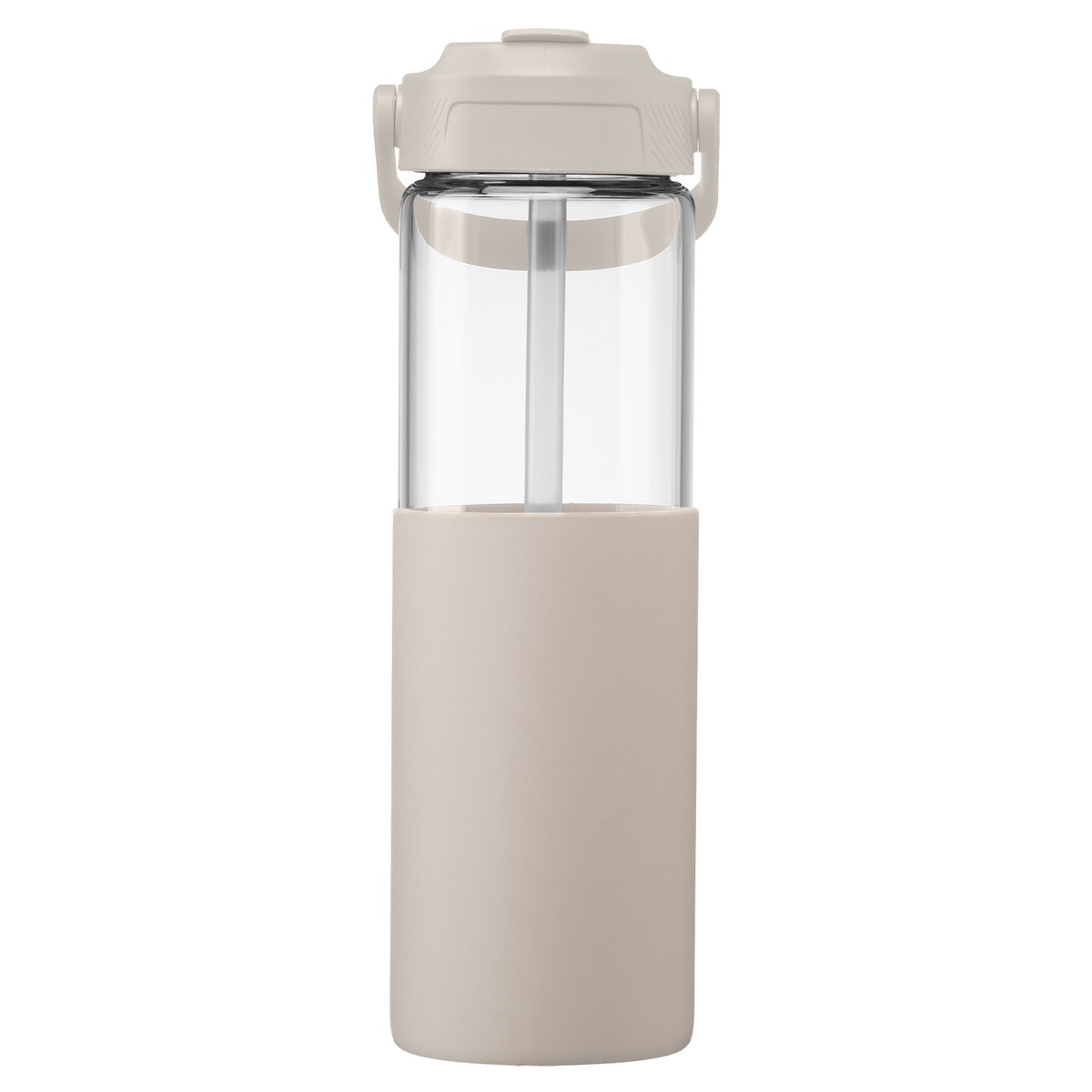 Gourde Juno en verre avec manchon silicone et paille – 590 ml