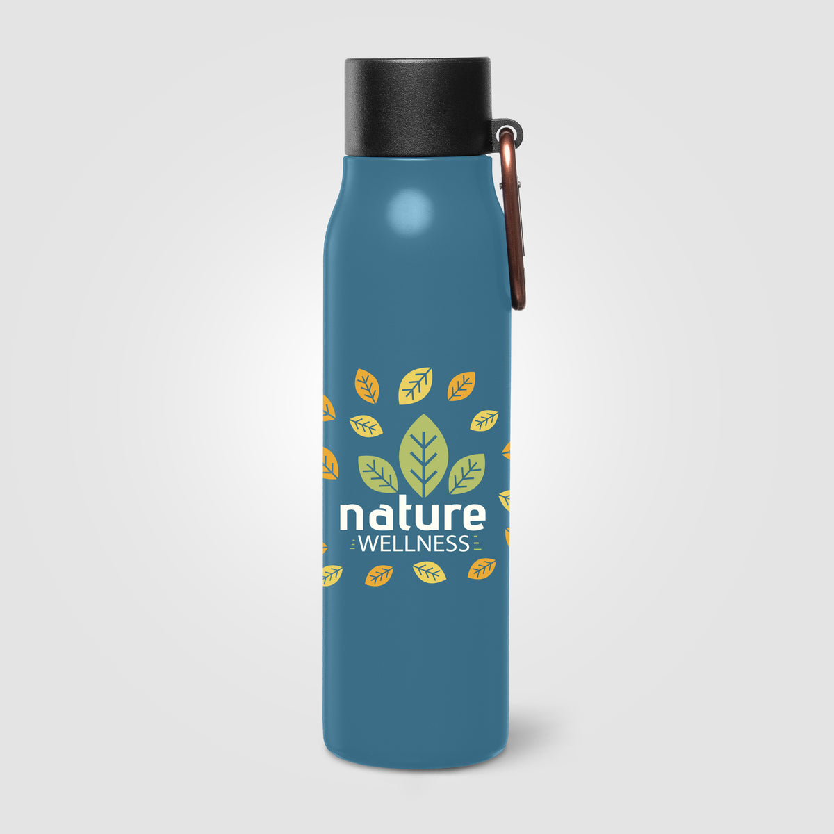 Gourde Strata isotherme en acier inoxydable recyclé avec mousqueton – 550 ml