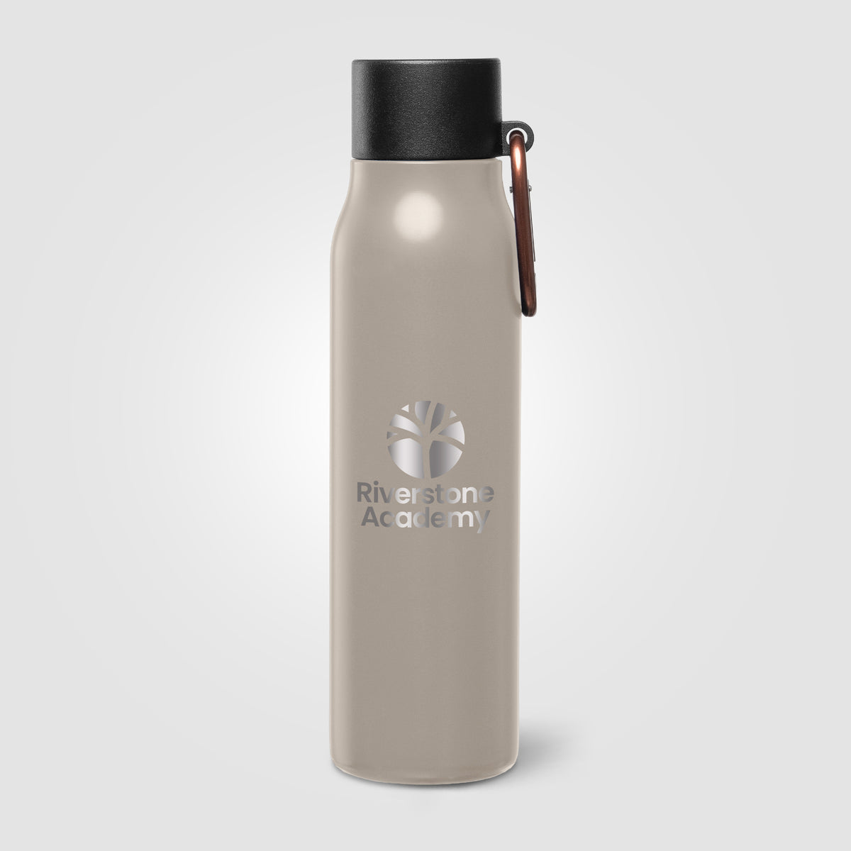 Gourde Strata isotherme en acier inoxydable recyclé avec mousqueton – 550 ml