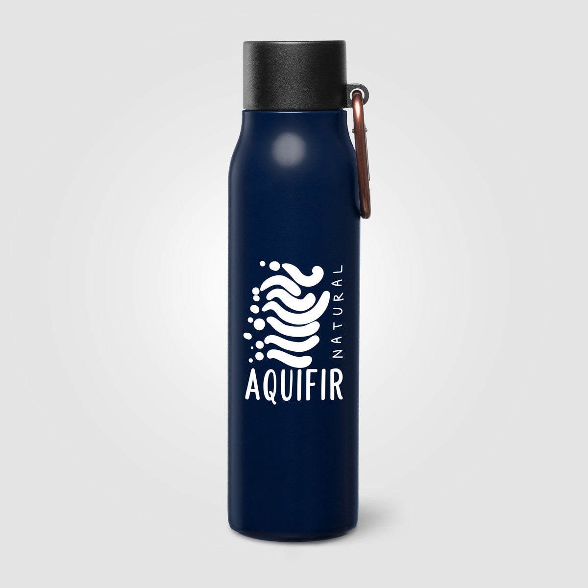 Gourde Strata isotherme en acier inoxydable recyclé avec mousqueton – 550 ml