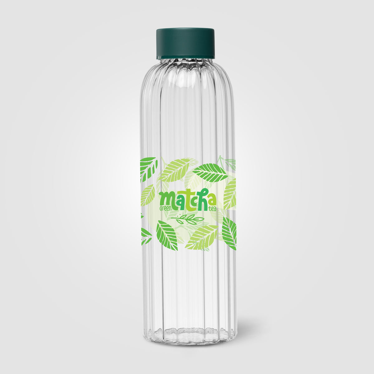 Gourde en verre rainurée Linea – 620 ml