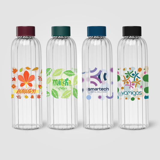 Gourde en verre rainurée Linea – 620 ml