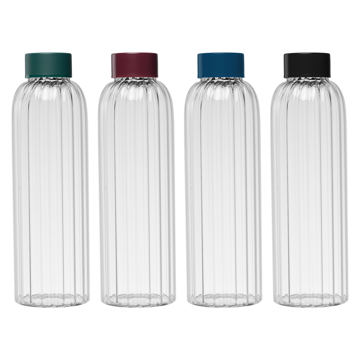 Gourde en verre rainurée Linea – 620 ml