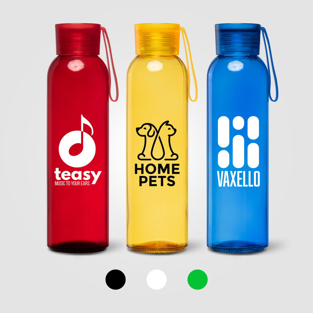 Gourde en verre Solstra Essentials avec sangle en silicone – 500 ml