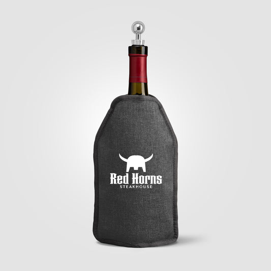 Housse isotherme Nest pour bouteille de vin, polyester recyclé chiné - 16,3 x 22,5 cm
