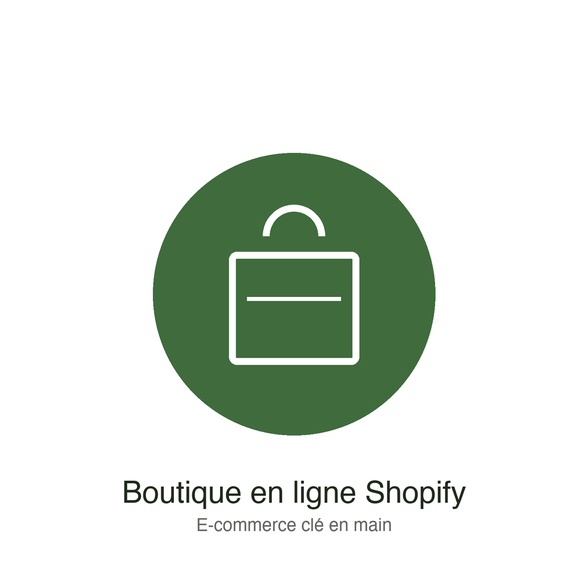 Icône boutique en ligne Shopify pleine propriété — Poire Communication